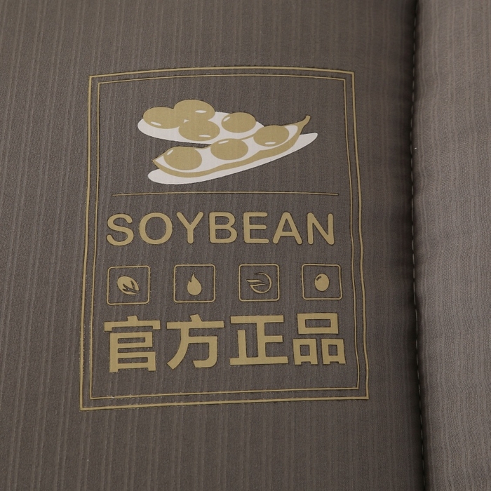 91家纺网 家纺一手货源 找家纺 伊赛家纺 2026新款亲肤磨毛大豆床褥床垫 灰色