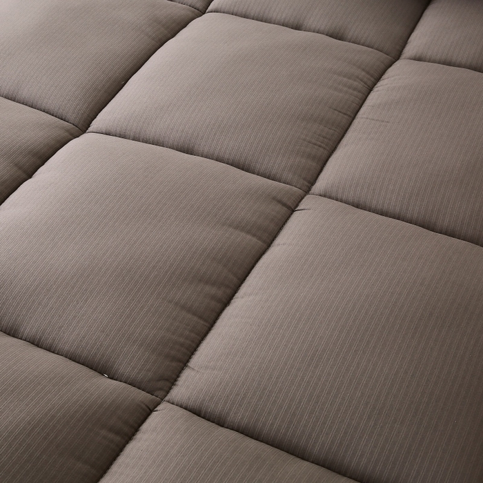 91家纺网 家纺一手货源 找家纺 伊赛家纺 2026新款亲肤磨毛大豆床褥床垫 灰色