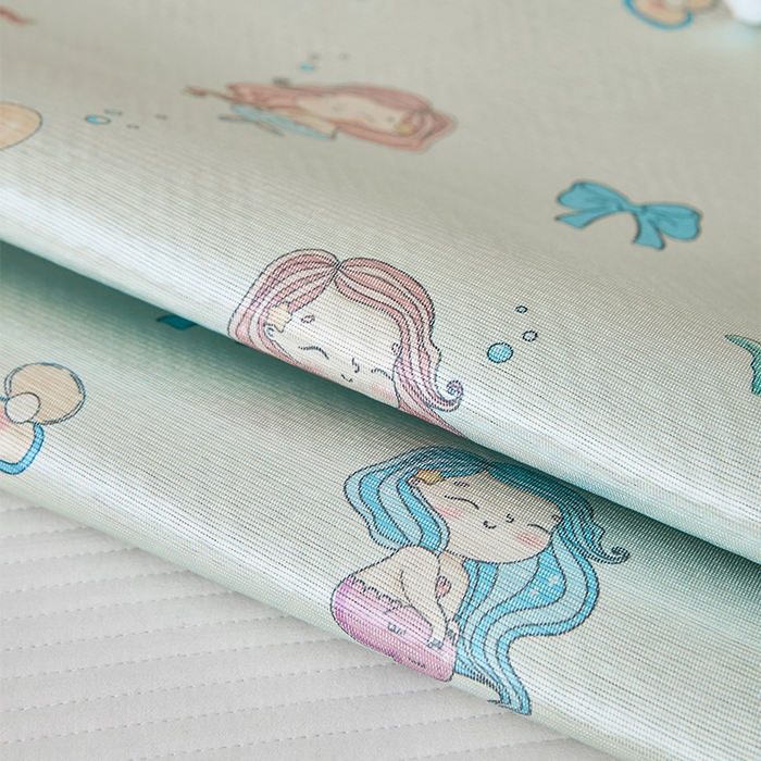 91家纺网 家纺一手货源 找家纺 嗨生活 2026新款婴童双面凉席 美人鱼