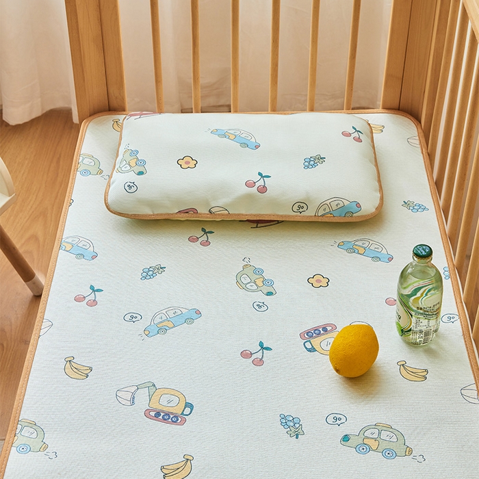 91家纺网 家纺一手货源 找家纺 嗨生活 2026新款婴童双面凉席 汽车派对