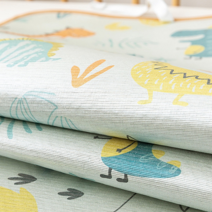 91家纺网 家纺一手货源 找家纺 嗨生活 2026新款婴童双面凉席 森林恐龙