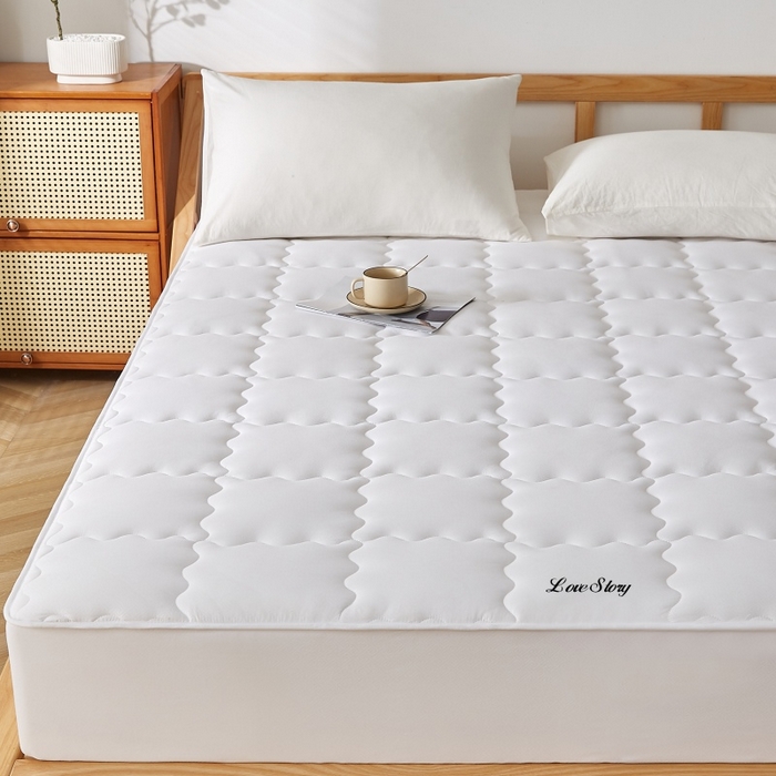 91家纺网 家纺一手货源 找家纺 （总）伊赛家纺 2026新款抗菌防螨助眠全棉夹棉绗缝床笠-大格