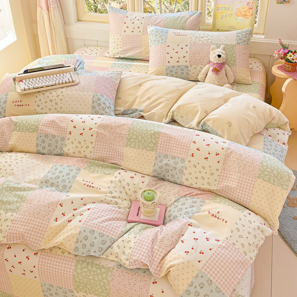 91家纺网 家纺一手货源 找家纺 女子家纺 2026新款全棉纯棉13070印花四件套单品系列 美式田园