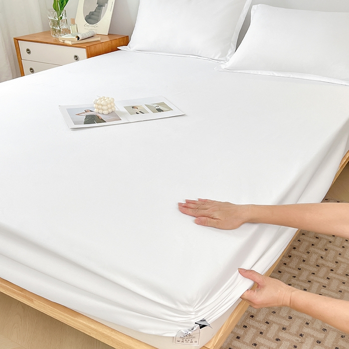 91家纺网 家纺一手货源 找家纺 伊赛家纺 2026新款A类三防水床笠 本白色