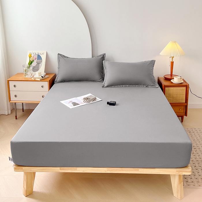 91家纺网 家纺一手货源 找家纺 伊赛家纺 2026新款A类三防水床笠 绅士灰