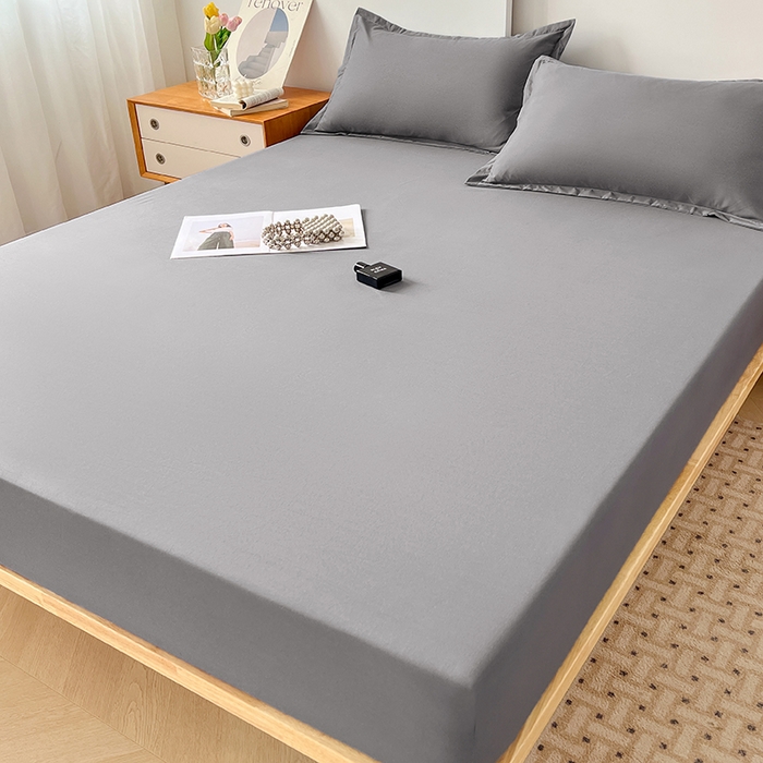 91家纺网 家纺一手货源 找家纺 伊赛家纺 2026新款A类三防水床笠 绅士灰