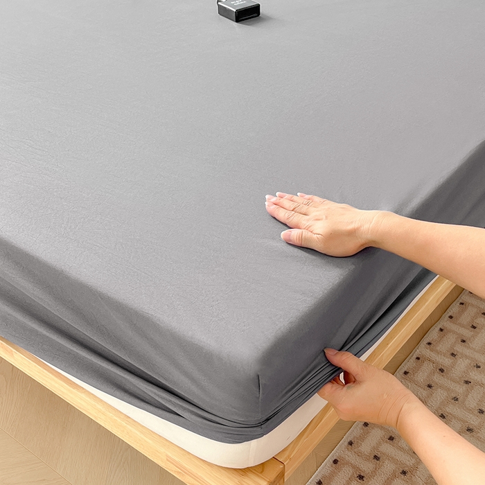 91家纺网 家纺一手货源 找家纺 伊赛家纺 2026新款A类三防水床笠 绅士灰