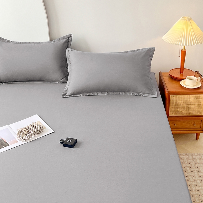 91家纺网 家纺一手货源 找家纺 伊赛家纺 2026新款A类三防水床笠 绅士灰