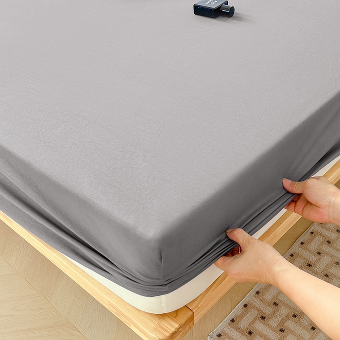 91家纺网 家纺一手货源 找家纺 伊赛家纺 2026新款A类三防水床笠 绅士灰