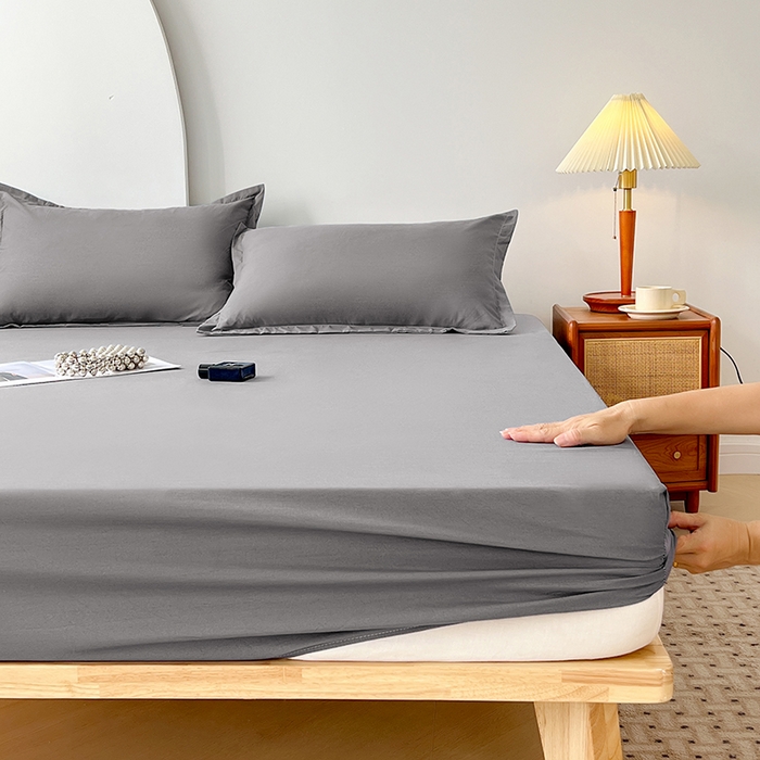 91家纺网 家纺一手货源 找家纺 伊赛家纺 2026新款A类三防水床笠 绅士灰