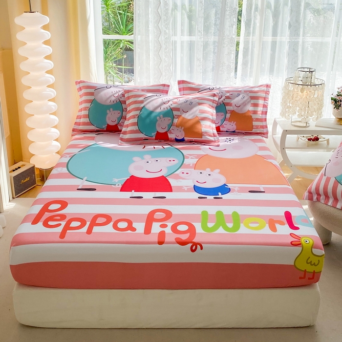 91家纺网 家纺一手货源 找家纺 （总）一电 2026新款卡通床单床笠棕垫床套防尘罩席床垫保护套卡通儿童上下床床单床笠-第二批