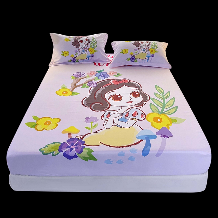 91家纺网 家纺一手货源 找家纺 一电 2026新款卡通床单床笠棕垫床套防尘罩席床垫保护套卡通儿童上下床床单床笠-第二批 花朵公主
