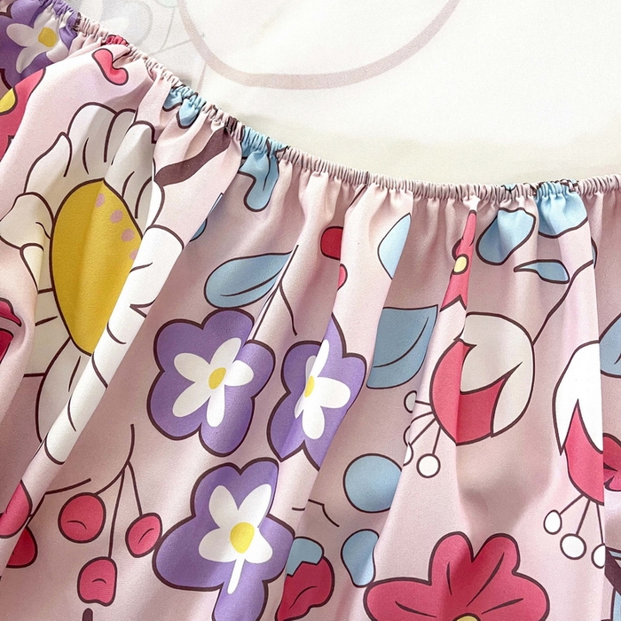 91家纺网 家纺一手货源 找家纺 一电 2026新款卡通床单床笠棕垫床套防尘罩席床垫保护套卡通儿童上下床床单床笠-第二批 花朵美乐蒂