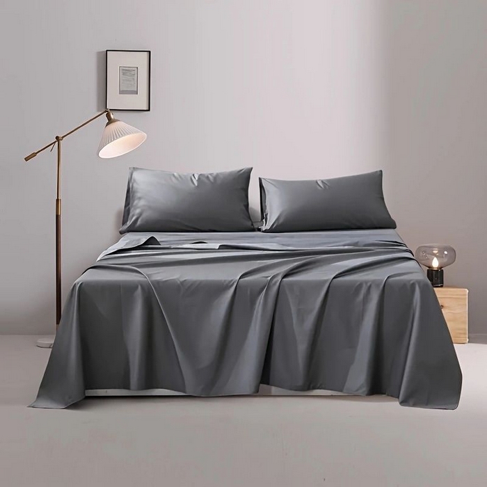 伊赛家纺 2026新款全棉跨境全尺寸床单 深灰