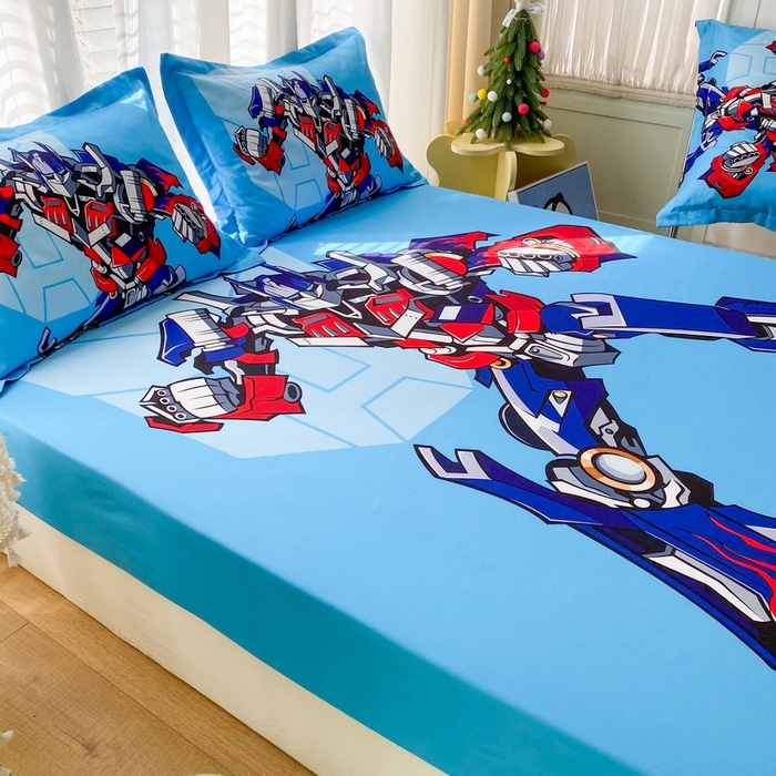 91家纺网 家纺一手货源 找家纺 一电 2026新款卡通床单床笠棕垫床套防尘罩席床垫保护套卡通儿童上下床床单床笠-第二批 机器人