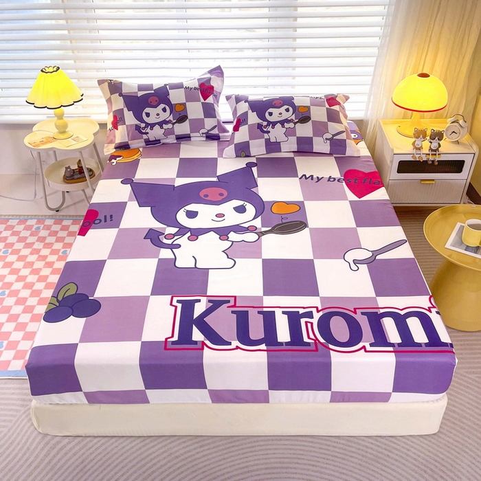 91家纺网 家纺一手货源 找家纺 一电 2026新款卡通床单床笠棕垫床套防尘罩席床垫保护套卡通儿童上下床床单床笠-第二批 库洛米厨神