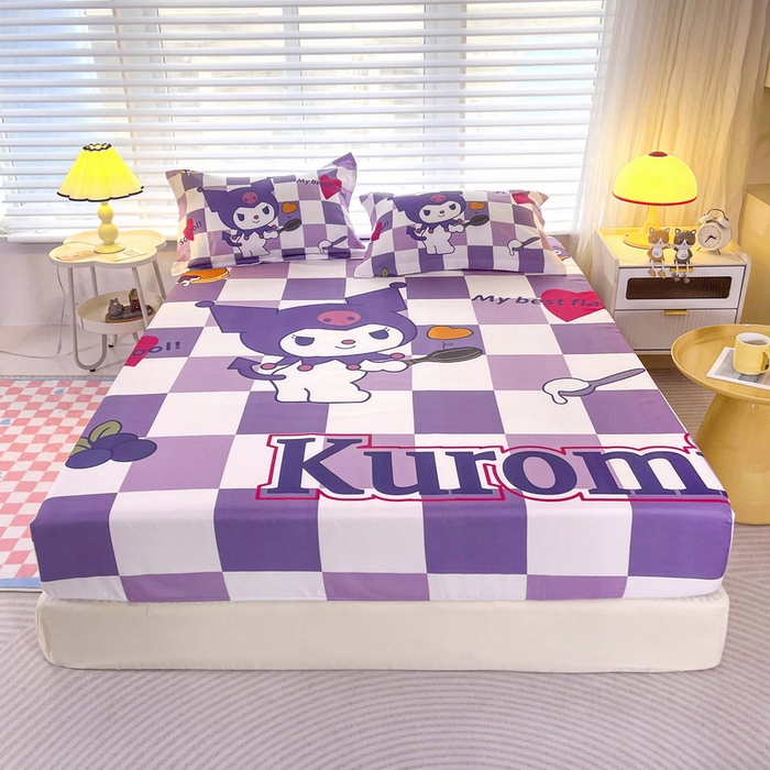 91家纺网 家纺一手货源 找家纺 一电 2026新款卡通床单床笠棕垫床套防尘罩席床垫保护套卡通儿童上下床床单床笠-第二批 库洛米厨神