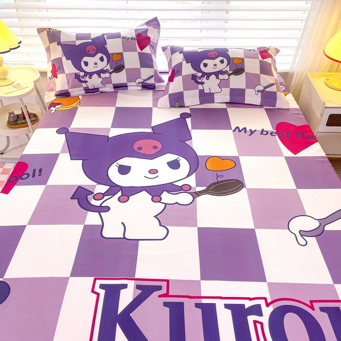 91家纺网 家纺一手货源 找家纺 一电 2026新款卡通床单床笠棕垫床套防尘罩席床垫保护套卡通儿童上下床床单床笠-第二批 库洛米厨神