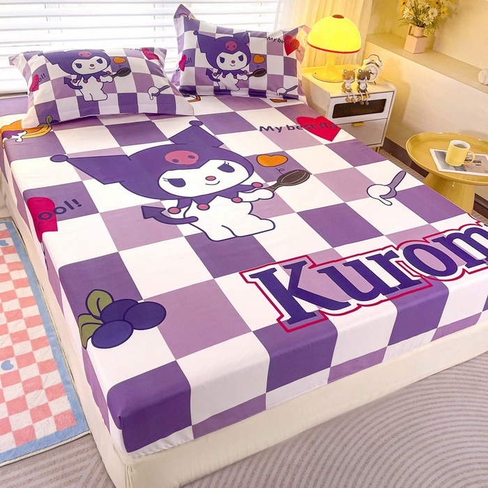 91家纺网 家纺一手货源 找家纺 一电 2026新款卡通床单床笠棕垫床套防尘罩席床垫保护套卡通儿童上下床床单床笠-第二批 库洛米厨神