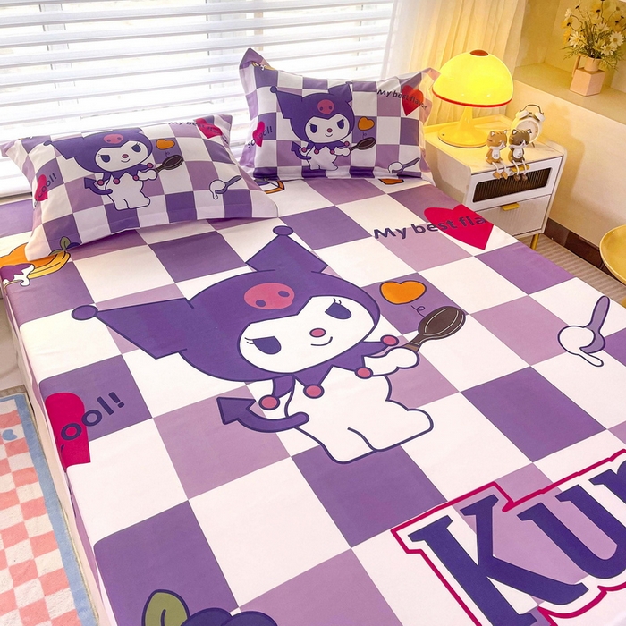 91家纺网 家纺一手货源 找家纺 一电 2026新款卡通床单床笠棕垫床套防尘罩席床垫保护套卡通儿童上下床床单床笠-第二批 库洛米厨神