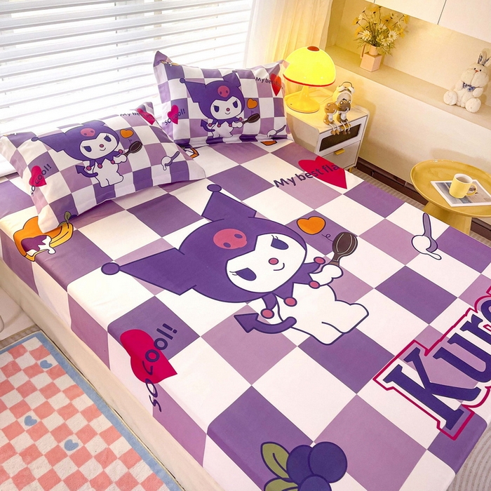 91家纺网 家纺一手货源 找家纺 一电 2026新款卡通床单床笠棕垫床套防尘罩席床垫保护套卡通儿童上下床床单床笠-第二批 库洛米厨神