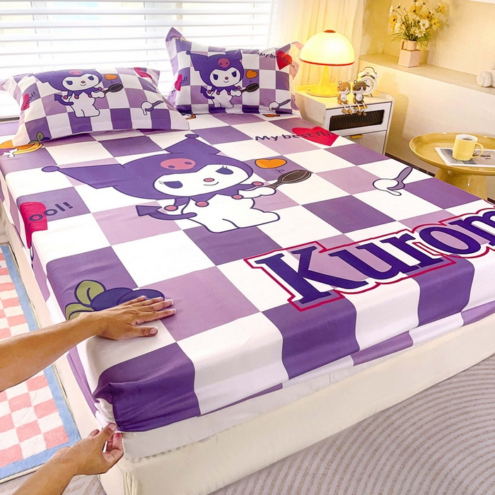 91家纺网 家纺一手货源 找家纺 一电 2026新款卡通床单床笠棕垫床套防尘罩席床垫保护套卡通儿童上下床床单床笠-第二批 库洛米厨神