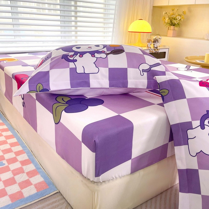 91家纺网 家纺一手货源 找家纺 一电 2026新款卡通床单床笠棕垫床套防尘罩席床垫保护套卡通儿童上下床床单床笠-第二批 库洛米厨神