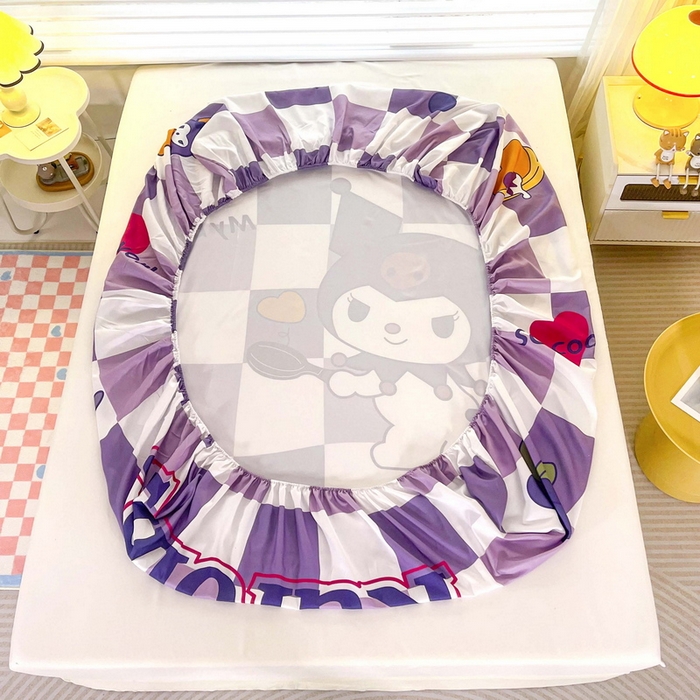 91家纺网 家纺一手货源 找家纺 一电 2026新款卡通床单床笠棕垫床套防尘罩席床垫保护套卡通儿童上下床床单床笠-第二批 库洛米厨神