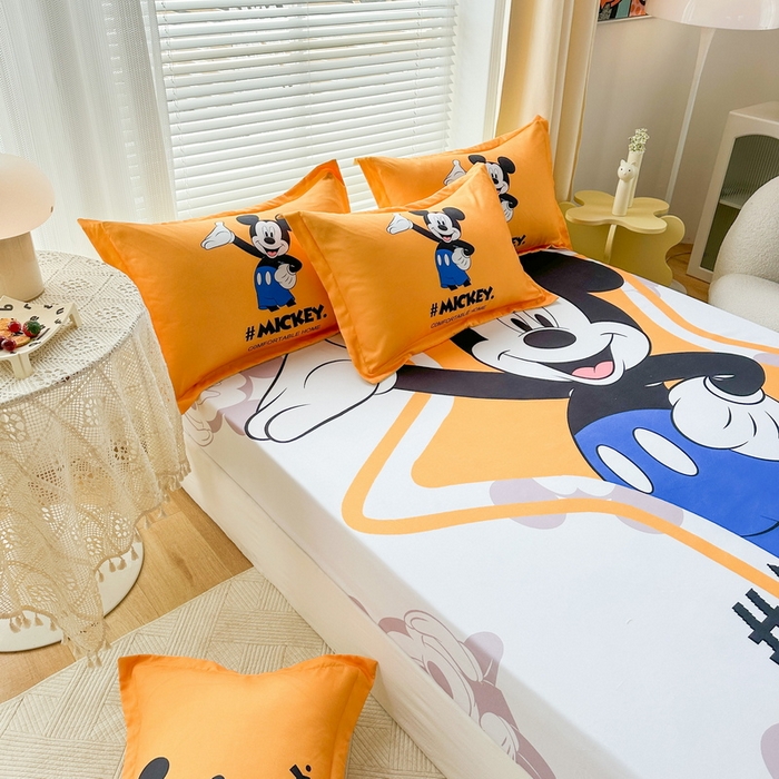 91家纺网 家纺一手货源 找家纺 一电 2026新款卡通床单床笠棕垫床套防尘罩席床垫保护套卡通儿童上下床床单床笠-第二批 米奇