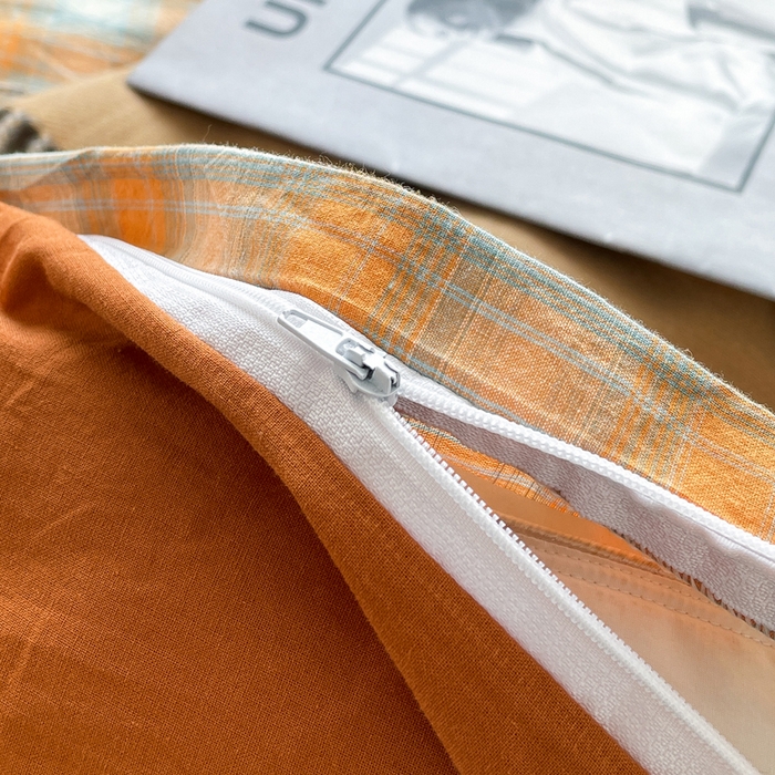 91家纺网 家纺一手货源 找家纺 春皖家纺 2026新款色织AB版水洗棉三件套四件套单品系列（四件套风格一） 素雅-沐夏