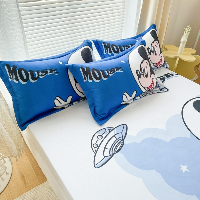 91家纺网 家纺一手货源 找家纺 一电 2026新款卡通床单床笠棕垫床套防尘罩席床垫保护套卡通儿童上下床床单床笠-第二批 太空米奇