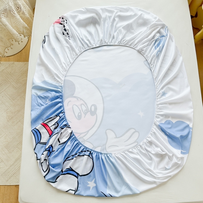 91家纺网 家纺一手货源 找家纺 一电 2026新款卡通床单床笠棕垫床套防尘罩席床垫保护套卡通儿童上下床床单床笠-第二批 太空米奇