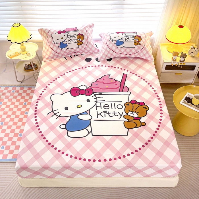 91家纺网 家纺一手货源 找家纺 （总）一电 2026新品卡通床单床笠棕垫床套防尘罩席床垫保护套卡通儿童上下床床单床笠-第三批