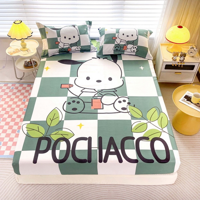 一电 2026新品卡通床单床笠棕垫床套防尘罩席床垫保护套卡通儿童上下床床单床笠-第三批 绿格狗