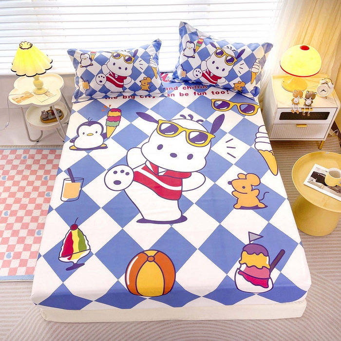 91家纺网 家纺一手货源 找家纺 （总）一电 2026新款卡通床单床笠棕垫床套防尘罩席床垫保护套卡通儿童上下床单床笠-第四批