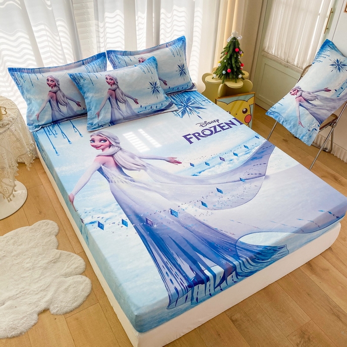 91家纺网 家纺一手货源 找家纺 一电 2026新品卡通床单床笠棕垫床套防尘罩席床垫保护套卡通儿童上下床床单床笠-第三批 女王