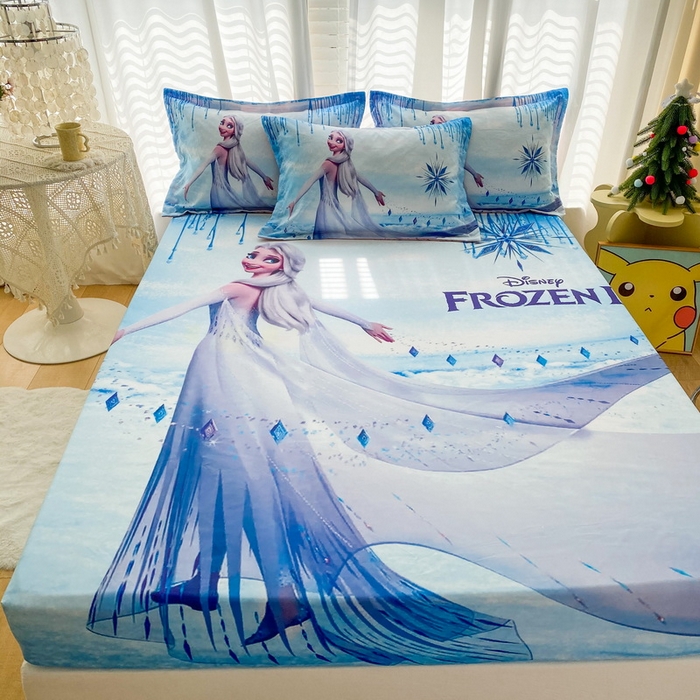 91家纺网 家纺一手货源 找家纺 一电 2026新品卡通床单床笠棕垫床套防尘罩席床垫保护套卡通儿童上下床床单床笠-第三批 女王