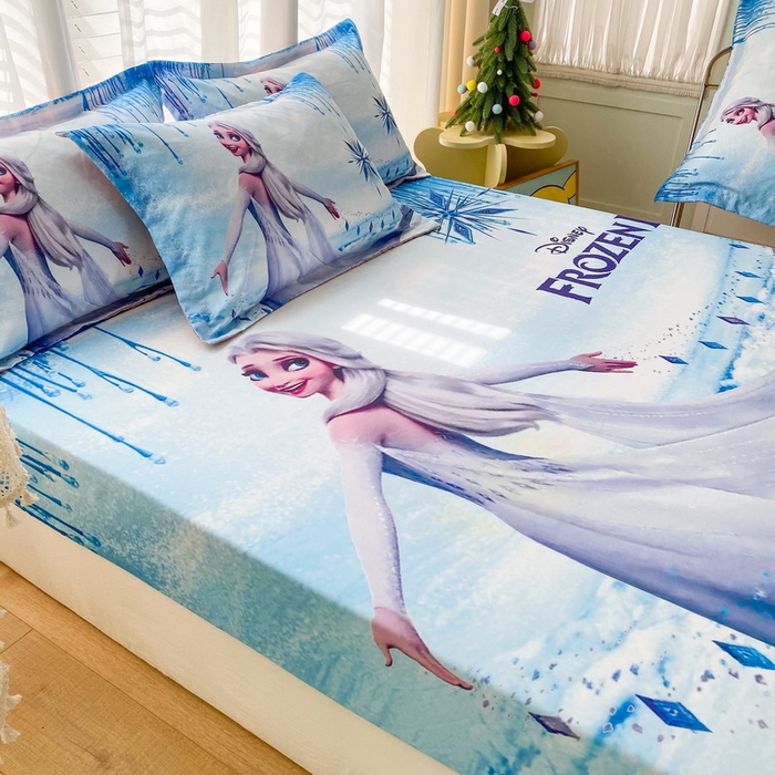 91家纺网 家纺一手货源 找家纺 一电 2026新品卡通床单床笠棕垫床套防尘罩席床垫保护套卡通儿童上下床床单床笠-第三批 女王