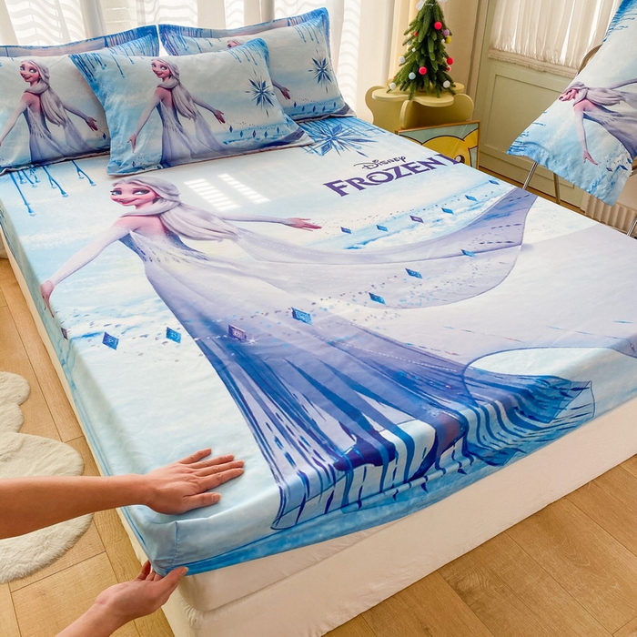 91家纺网 家纺一手货源 找家纺 一电 2026新品卡通床单床笠棕垫床套防尘罩席床垫保护套卡通儿童上下床床单床笠-第三批 女王