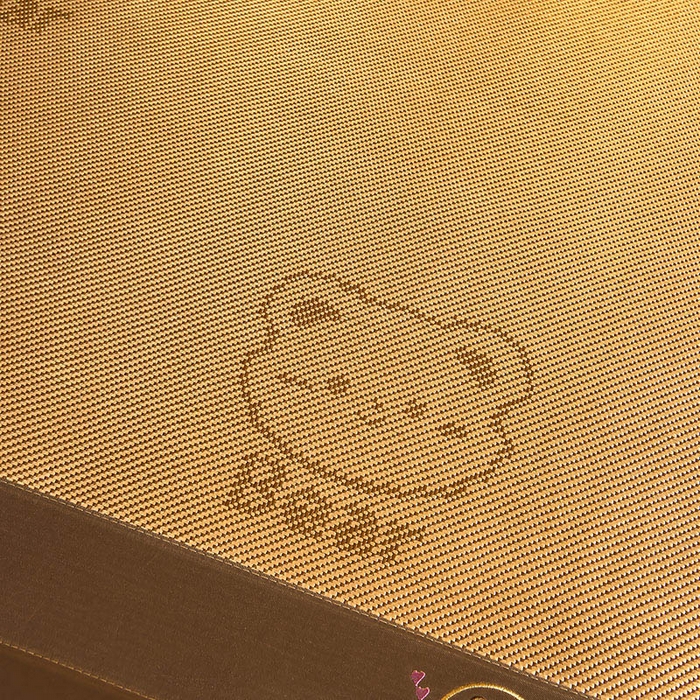 91家纺网 家纺一手货源 找家纺 （总）苏迪网销供货 2026新款冰藤席可爱熊刺绣款凉席藤席双面可用冰丝席