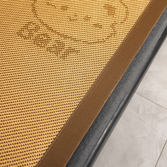 91家纺网 家纺一手货源 找家纺 （总）苏迪网销供货 2026新款冰藤席可爱熊刺绣款凉席藤席双面可用冰丝席