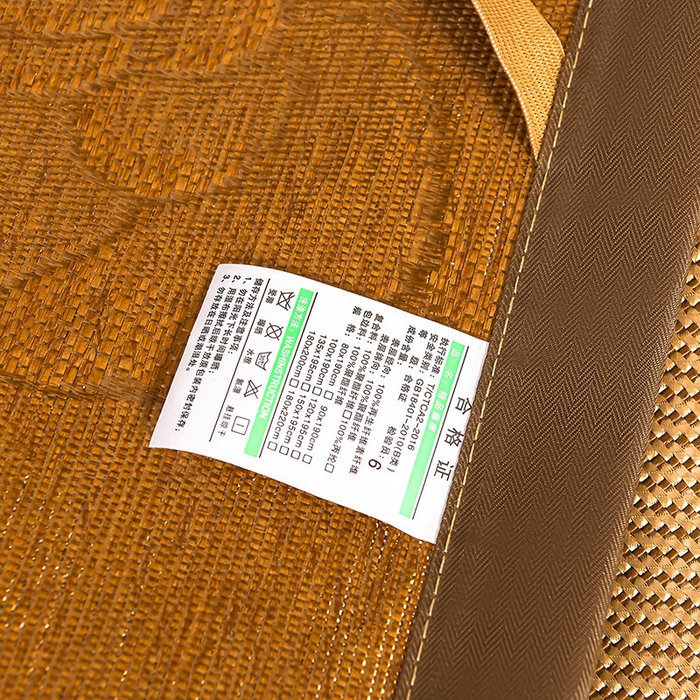 91家纺网 家纺一手货源 找家纺 （总）苏迪网销供货 2026新款冰藤席可爱熊刺绣款凉席藤席双面可用冰丝席