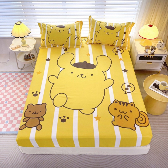 91家纺网 家纺一手货源 找家纺 （总）一电 2026新款卡通床单床笠棕垫床套防尘罩席床垫保护套卡通儿童上下床单床笠-第四批