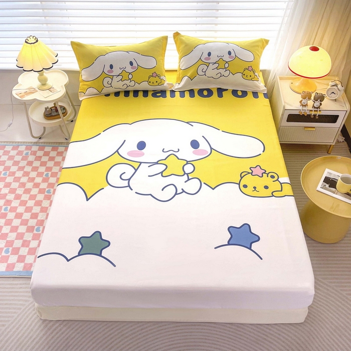 一电 2026新品卡通床单床笠棕垫床套防尘罩席床垫保护套卡通儿童上下床床单床笠-第三批 软萌玉桂狗