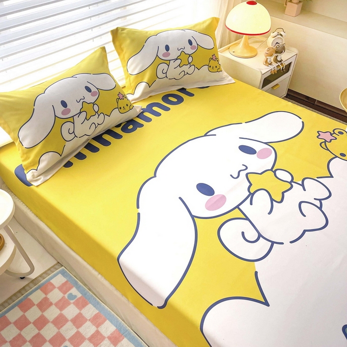 91家纺网 家纺一手货源 找家纺 一电 2026新品卡通床单床笠棕垫床套防尘罩席床垫保护套卡通儿童上下床床单床笠-第三批 软萌玉桂狗