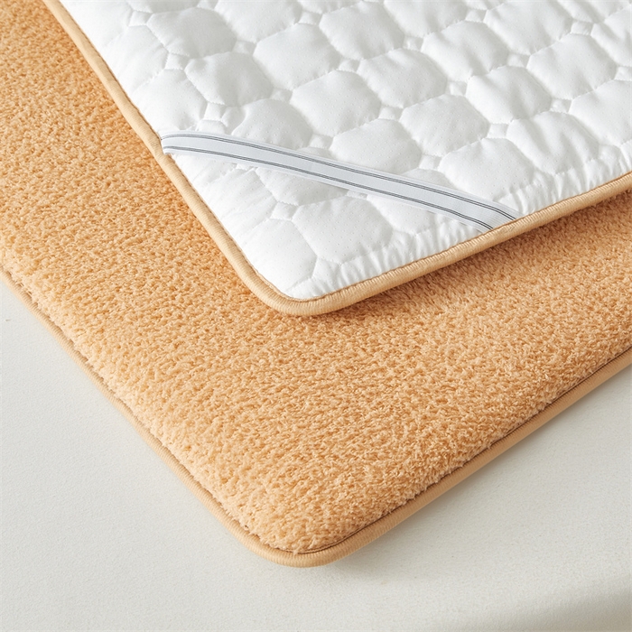 91家纺网 家纺一手货源 找家纺 伊赛家纺 2026新款羊羔绒床垫 卡其