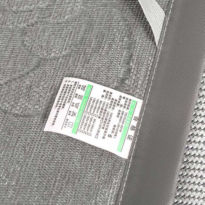 91家纺网 家纺一手货源 找家纺 苏迪网销供货 2026新款冰藤席可爱熊刺绣款凉席藤席双面可用冰丝席 可爱熊-灰色