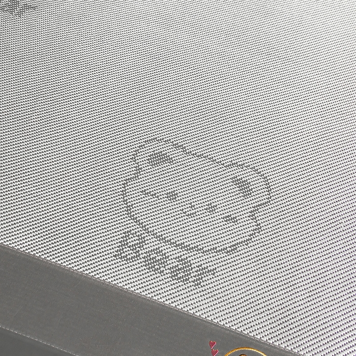 91家纺网 家纺一手货源 找家纺 苏迪网销供货 2026新款冰藤席可爱熊刺绣款凉席藤席双面可用冰丝席 可爱熊-灰色