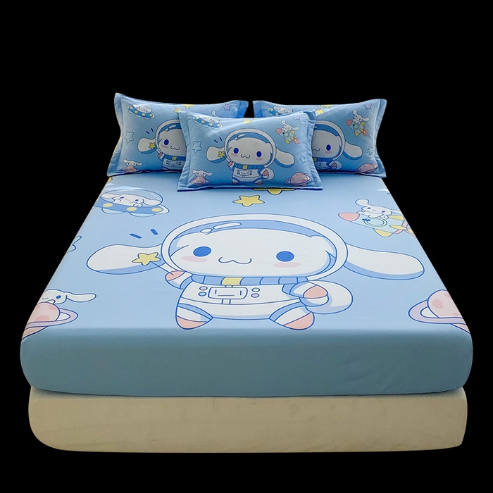 91家纺网 家纺一手货源 找家纺 一电 2026新品卡通床单床笠棕垫床套防尘罩席床垫保护套卡通儿童上下床床单床笠-第三批 太空玉桂狗