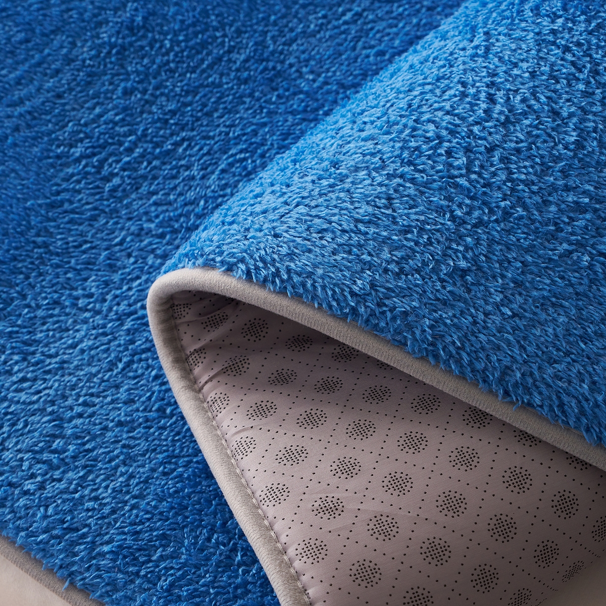 91家纺网 家纺一手货源 找家纺 伊赛家纺 2026新款羊羔绒床垫 深蓝